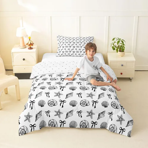 Vista 59 de Juego de edredón Lake Home Camper tamaño King, juego de ropa de cama náutica con ancla para niños, niñas, niños, adultos, decoración de dormitorio