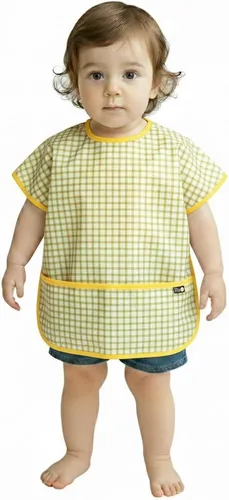 Vista 27 de Plie Short Sleeve Waterproof Bib for Toddlers – Easy Clean Feeding Apron for Mealtime, Daycare, Self-Feeding, Lightweight