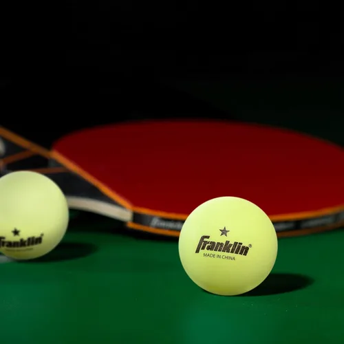 Vista 9 de Franklin Sports Pelotas de ping pong que brillan en la oscuridad, tamaño oficial + peso de 1.575 pulgadas, pelotas de ping pong de una estrella que