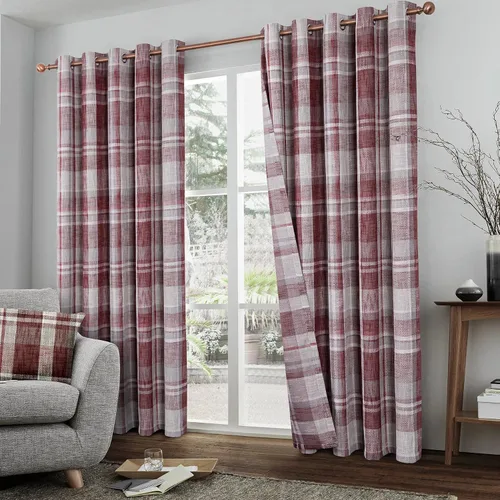 Vista 31 de always4u - Cortinas de cuadros beige con ojales, aspecto de lana, modernas para sala de estar y dormitorio, decoración del hogar, cortinas a