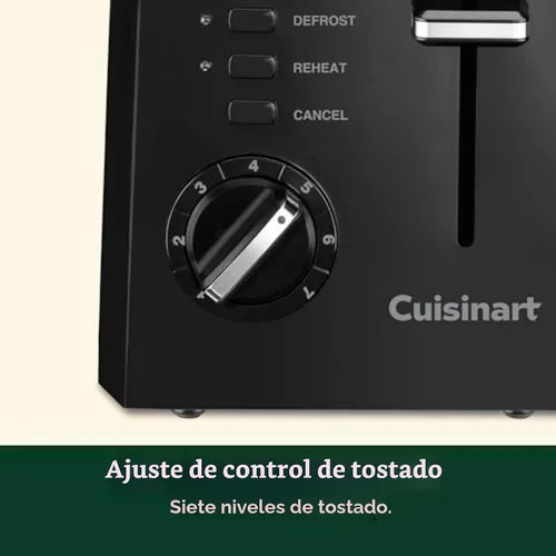 Vista 2 de Cuisinart Tostadora compacta, 7 ajustes de sombra, capacidad de 2 rebanadas