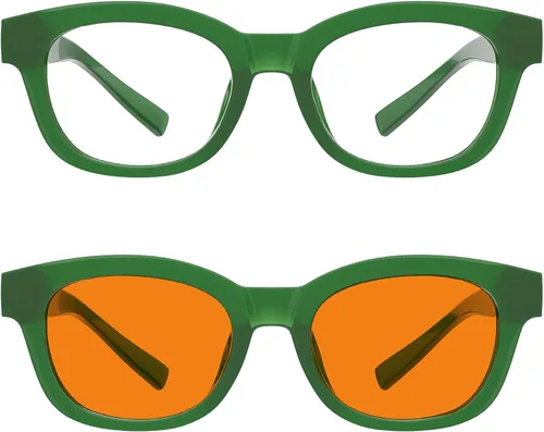 Vista 120 de Eyekepper Gafas de luz azul para hombre y mujer, paquete de 6 lentes Pilot Paquete de 6 color mezclado