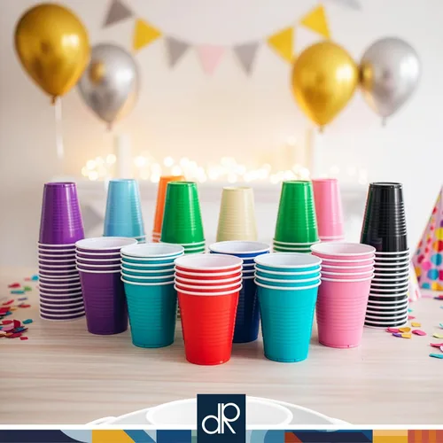Vista 8 de DecorRack - Vasos desechables y reutilizables de 12 onzas para fiestas de cumpleaños, despedidas de soltera, campamentos, eventos en interiores y al