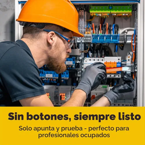 Vista 4 de Probador de voltaje sin contacto 3000, detector de voltaje de CA siempre encendido 50-1000VAC, comprobador eléctrico certificado CAT IV, fabricado