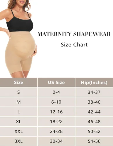 Vista 6 de Fajas moldeadoras de maternidad sin costuras para vestidossobre el vientre medio muslo para embarazo, debajo del vestido