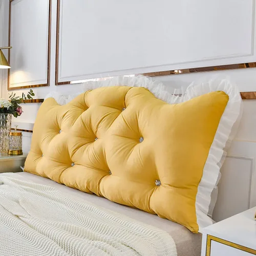 Vista 12 de Almohada de cuña para cabecera de dormitorio, almohada de lectura en casa, soporte de espalda para sentarse en la cama, cojín lumbar de gran
