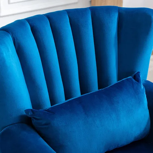 Vista 5 de Sillas de Brazo de Lectura Accent Sillas Midcentury Modernas Cómodas Silla de Sofá de Esquina, Silla de Club Wingback de Sala de Espera con Respaldo