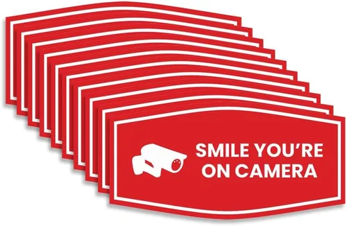 Vista 30 de Fancy Smile You're On Camera Letrero (negro) - Mediano (1 unidad)