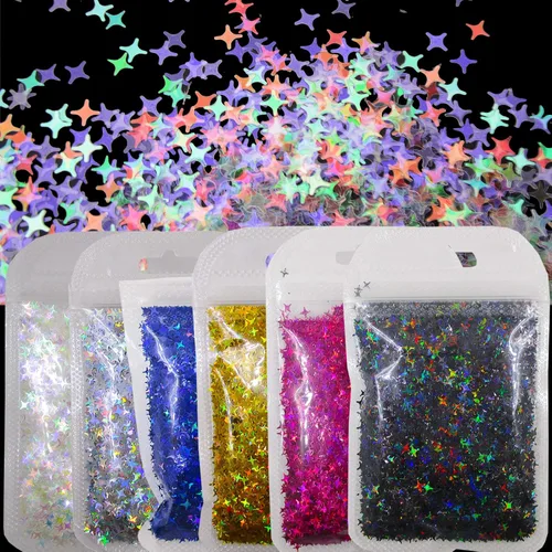 Vista 10 de LoveOurHome 2.12 oz con forma de mariposa, copos de purpurina gruesos, Mylar holográfico, lentejuelas, confeti, destellos, manicura, decoración