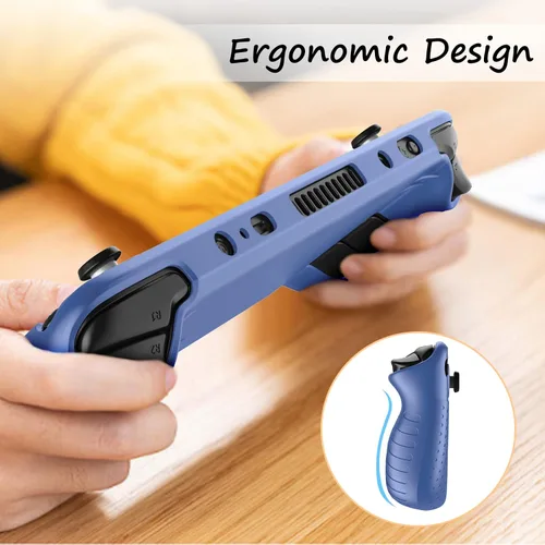 Vista 5 de Fintie Silicone Case for Steam Deck - Soft Anti-Slip Shockproof Protective Cover, Drop Protection Case for Steam Deck (Navy)