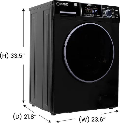 Vista 2 de Lavadora secadora todo en uno Equator VENTED-DRY 30% más rápida que condensado 15 lb 110V en negro