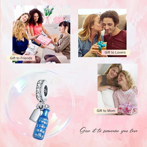 Vista 54 de Amufer S925 Charms for Women, compatible with Pandora Bracelets and Necklaces, Jewelry Gift