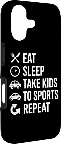 Vista 3 de Eat Sleep Take Kids to Sports Repeat Sports Parent Life Case for iPhone 17