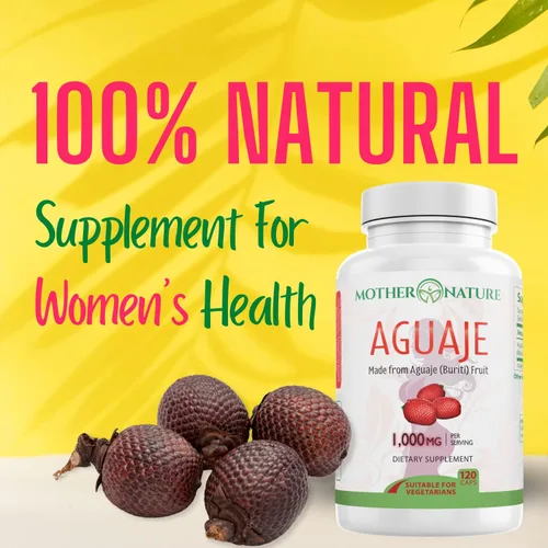 Vista 6 de Suplemento de fruta Aguaje, 0.017 oz x 100 cápsulas veganas, la fruta mágica para las mujeres, realza las curvas, equilibrante hormonal, cosecha