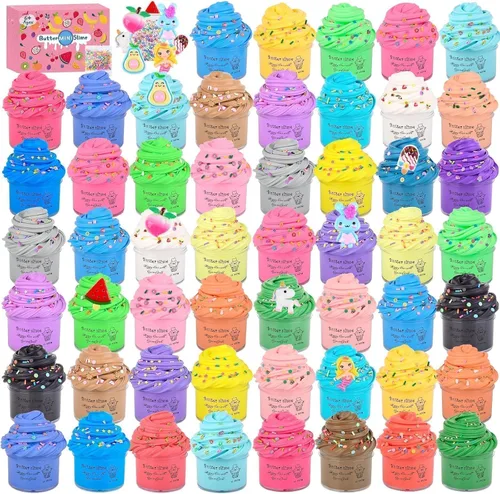 Vista 8 de Cloud Slime - Paquete de 15 fundas coloridas para niñas y niños, suministros divertidos de recuerdos de fiesta, kit de slime a granel perfumado