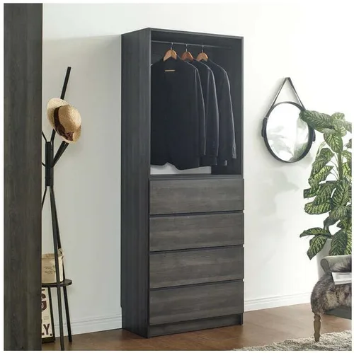 Vista 2 de Maykoosh Organizador de sistema de armario - Armario personalizable con vestidor de almacenamiento negro/modelo D 1 armario