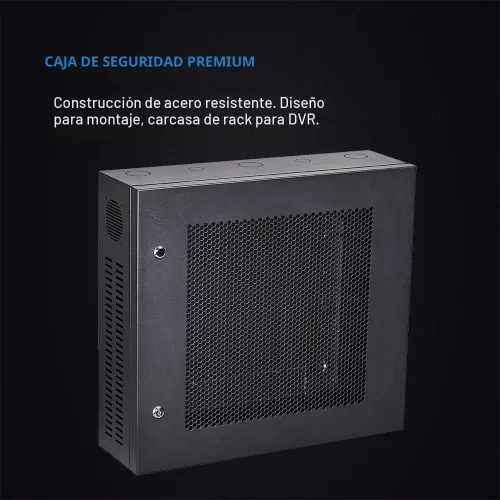 Vista 6 de Kenuco Caja de seguridad de acero de calibre 16 resistente DVR y Swing Open Top 24 '' x 21 '' x 7 '' - (negro)