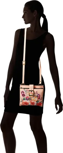 Vista 6 de Anna by Anuschka Genuine Leather Travel Organizer Triple Compartment - Hand-Painted Original Artwork