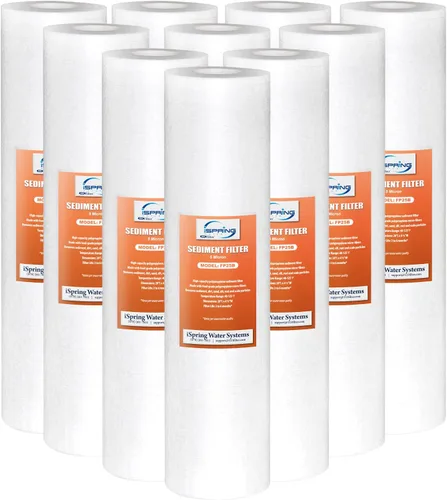 Vista 27 de iSpring F2WGB22B Juego de repuesto de filtro de agua de 2 etapas de 4.5 x 20 pulgadas para toda la casa con cartuchos de bloque de sedimentos