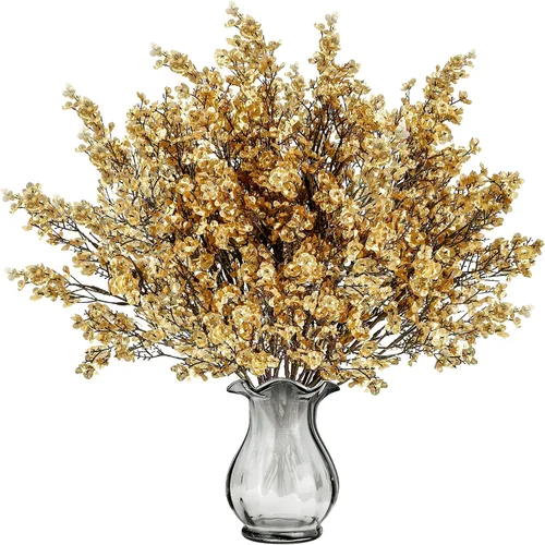 Vista 10 de Sggvecsy - 6 piezas de flores artificiales de aliento de bebé, ramos de gypsophila artificiales a granel, flores de seda sintéticas de tacto real