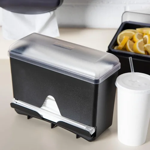 Vista 6 de San Jamar Dispensador de popotes junior a granel con capacidad para 250 popotes para restaurantes, comedores y comida rápida, plástico, 5 x 10.5 x