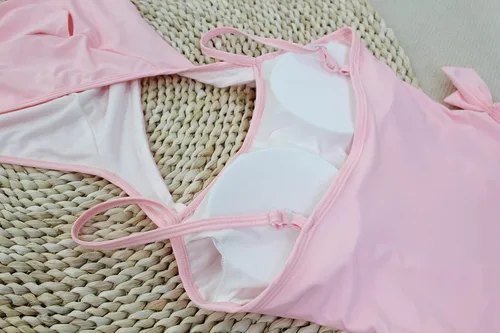 Vista 3 de Lindo traje de baño de una pieza para adolescentes y niñas, vintage, con volantes, cintura alta, trajes de baño kawaii, gato, anime, cosplay