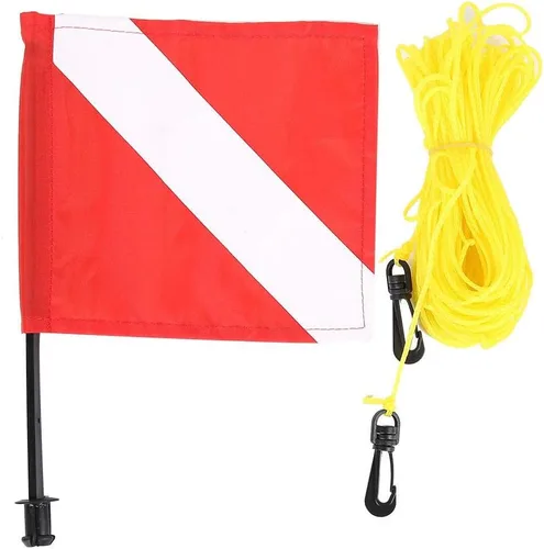 Vista 6 de Bandera de buceo, boya buoy buoy Down Flag Boya Buceo Inflación Boya Bola y Bandera
