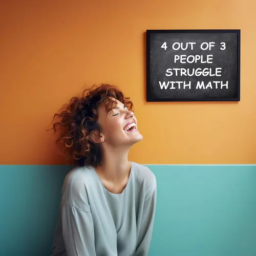 Vista 3 de People Struggle With Math Sarcastic Typography Wall Art Bar, 10x8 Unframed Right at home in the office or the classroom.