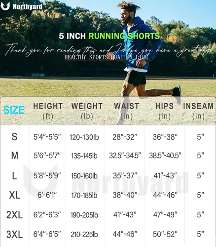 Vista 6 de NORTHYARD Pantalones cortos deportivos ligeros de secado rápido y de 7pulgadas para hombre, para senderismo, deportes, gimnasio, correr