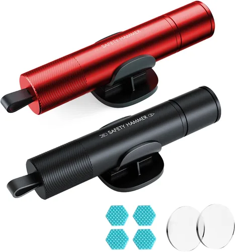 Vista 9 de MOTORBUDDY Rompedor de Ventanas Cortador de Cinturón de Seguridad, Herramienta Rompedor de Ventanas de Coche, Rompedor de Vidrio de Emergencia
