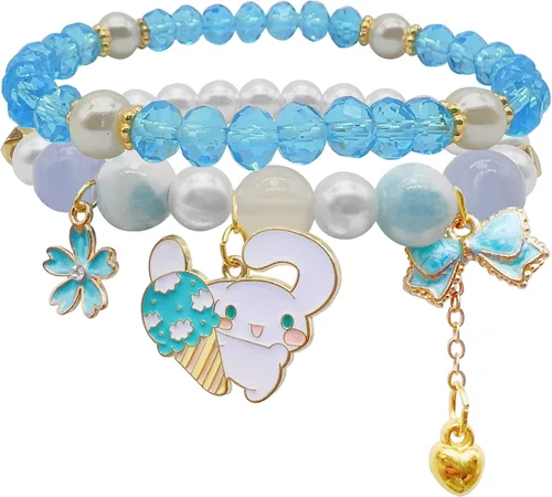 Vista 10 de ZMANYIJEW Pulsera de cuentas de cristal para mujer, lindas pulseras de cuentas a juego para mejor amiga