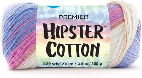 Vista 9 de Premier Yarns Hilo Hipster de Algodón, Hilo Ideal para Tejer a Ganchillo y Palillos, 100% Algodón y Hilo Ligero, Lavado a Máquina, Patines de Roller