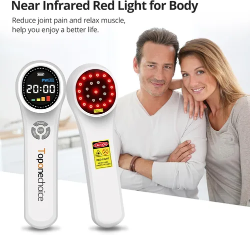 Vista 4 de Dispositivo de terapia de luz roja, 4x980nm+4x810nm+16x660nm, terapia de luz infrarroja cercana para humanos, cuerpo, mascotas, perros, caballos