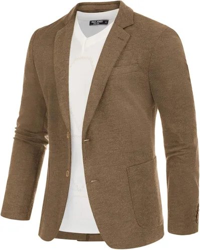 Vista 7 de PJ PAUL JONES Chaqueta casual de punto para hombre, chaqueta deportiva ligera de dos botones, sin forro