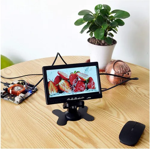 Vista 6 de Monitor de 7 pulgadas HDMI - 1024x600 HD TFT Pantalla LCD AV VGA entrada Altavoz incorporado para Raspberry Pi 3 Modelo B+3B CCTV PC DVR Car