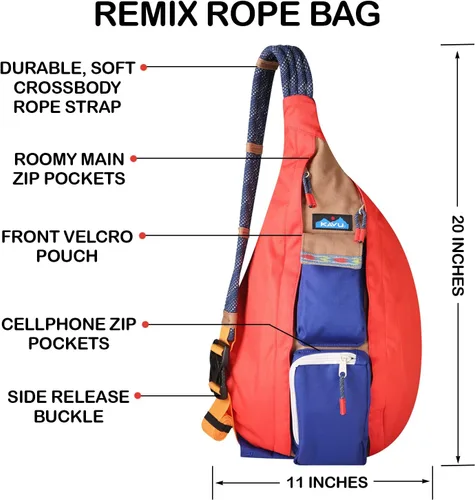Vista 6 de KAVU Rope Remix - Mochila cruzada - Boat Life, Vida en barco