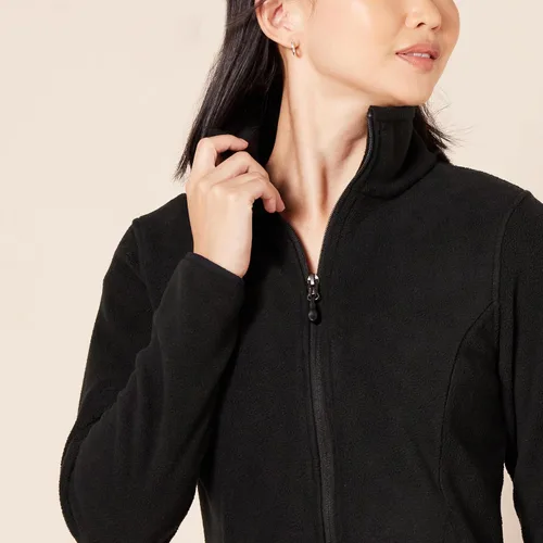 Vista 4 de Tienda Essentials - Chaqueta de vellón polar suave con cremallera completa para mujer, ajuste clásico (disponible en talla extragrande)