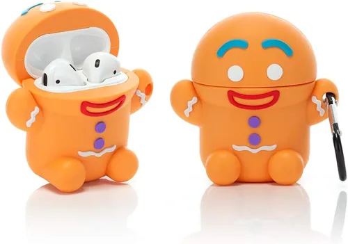 Vista 3 de Funda para auriculares AirPods de 2ª/1ª generación, funda protectora de silicona de dibujos animados a prueba de golpes con múltiples estilos