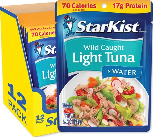 Vista 20 de StarKist 17g Protein Per Serving, Ready to Eat, Wild Caught, Shelf Stable Seafood, Gluten Free, Soy Free, No Draining for Salads