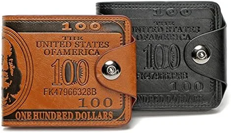 Vista 2 de Billetera de billete con cierre magnético para hombre, con cierre de hebilla magnética, 100 dólares