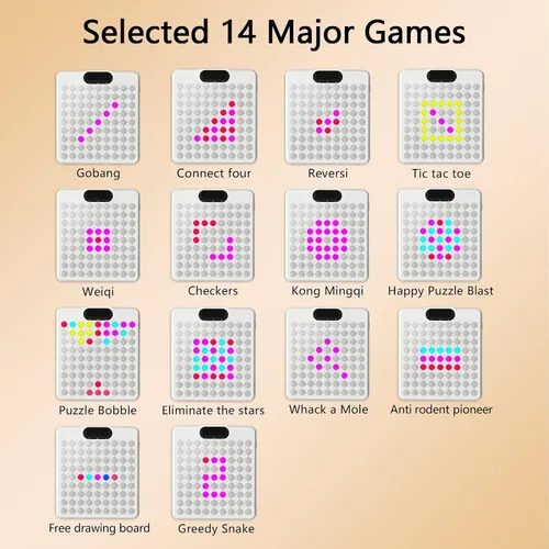 Vista 9 de Juego de juegos de viaje para niños: juegos de mesa clásicos 14 en 1 con 5 en una fila y Tic-Tac-Toe, juguetes educativos portátiles para niños
