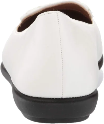 Vista 3 de Aerosoles Brielle - Zapatos planos de ballet para mujer, Blanco