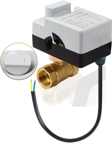 Vista 7 de Válvula de bola motorizada, válvula de bola eléctrica de latón DN20 de 3/4", válvula de agua de 3 cables DC12V/24V con puerto estándar