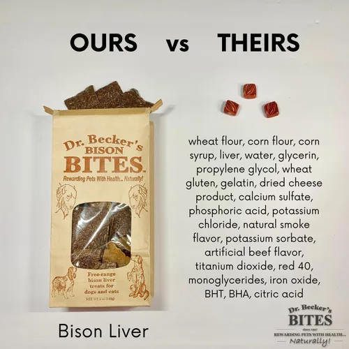Vista 5 de Dr. Becker's Bites - Golosinas para perros de bisonte 5 onzas