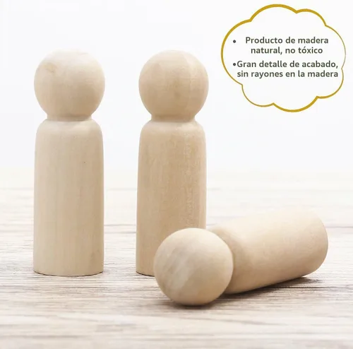 Vista 2 de ULTNICE 20PCS muñeca de madera sin terminar personas cuerpos ángeles muñecas para manualidades DIY