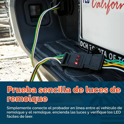 Vista 2 de Verdadero MODS 4-Way Flat Trailer Light Tester 4-Pin Cableado Circuito