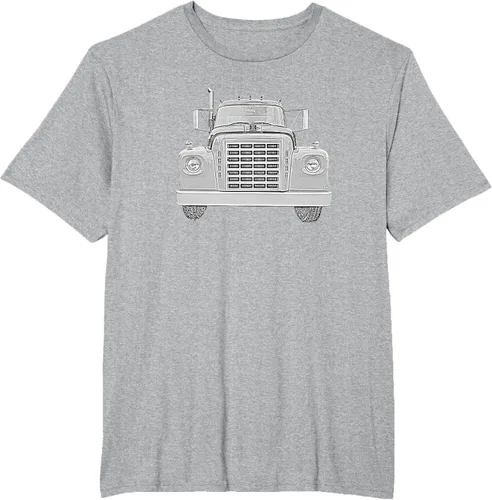Vista 72 de Camiseta clásica de camión pesado International Harvester IH Loadstar, Negro, S