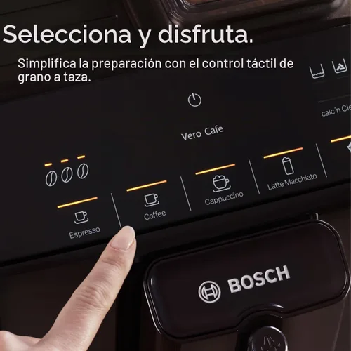 Vista 5 de Bosch 300 Series Máquina de café espresso totalmente automática con molinillo y varita de vapor Touch Control Panel, Large Bean Capacity - Easy