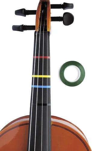 Vista 10 de Long Beach música cinta de digitación para violín, Negro
