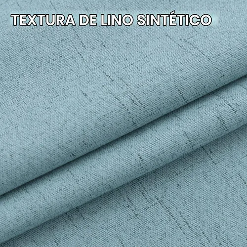 Vista 3 de Cortinas negras de color azul claro de 63 pulgadas de largo para dormitorio, sala de estar, oscurecimiento, 2 paneles con ojales, agujeros costeros